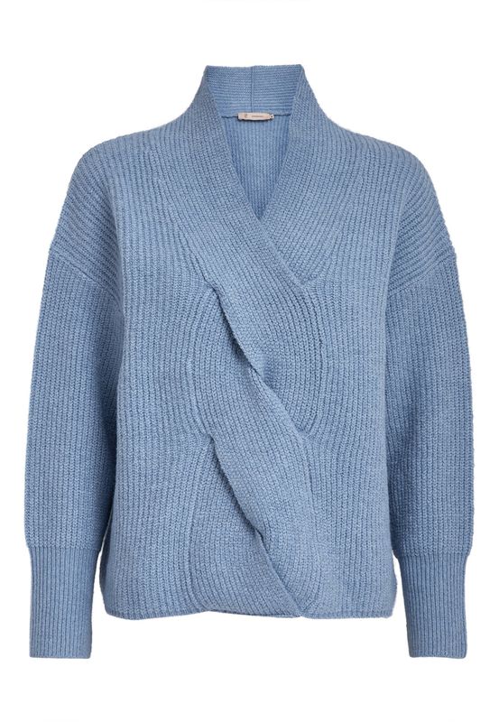 Feline V-Neck Pullover Peppercorn