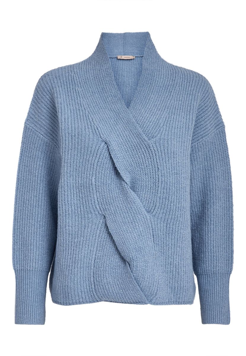 Feline V-Neck Pullover Peppercorn