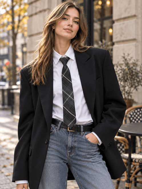 Hovedbilde Black Check Tie