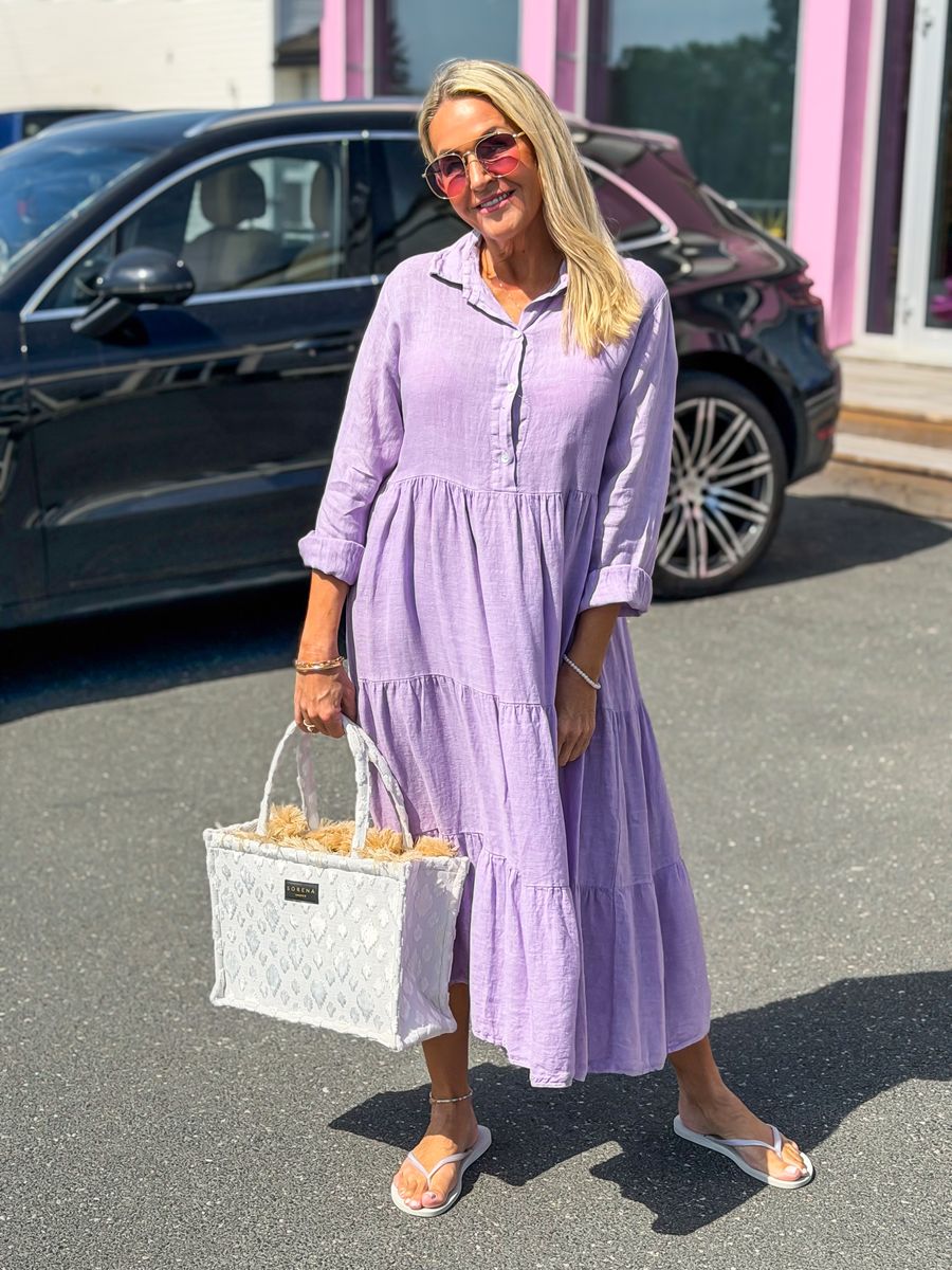 Lavender Linen Dress