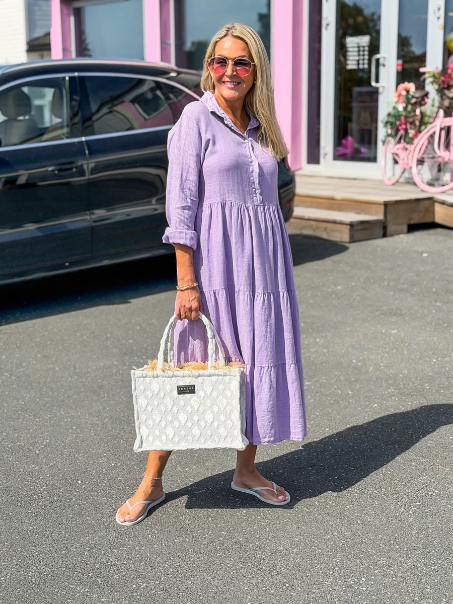 Lavender Linen Dress