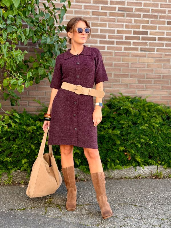 Signe Knit Dress Kaffe