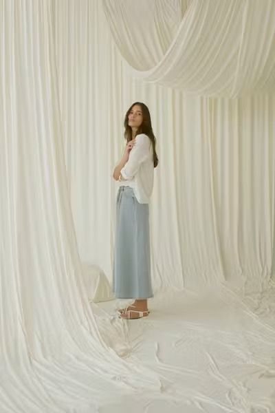 Hovedbilde Aminna Denim Skirt Kaffe